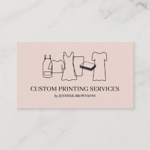 Minimalist Modern Personalised Custom Print Business Card