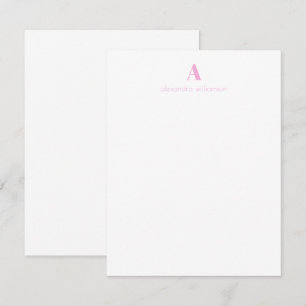 Minimalist Modern Personalised Cute Pink Card