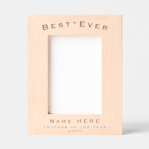 Minimalist, Modern Personalized Best Ever Teacher Etched Frames
