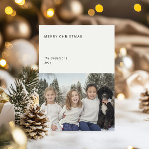 Minimalist Modern Photo Christmas  Holiday Card