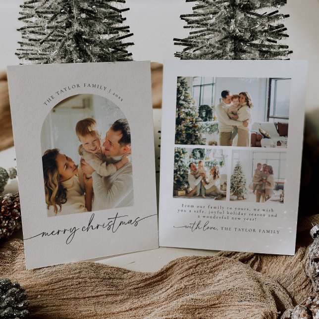Minimalist Modern Photo Family Christmas Card (Creator Uploaded)