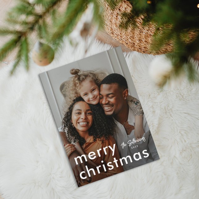 Minimalist Modern Photo Religious Christmas Holiday Card (Creator Uploaded)
