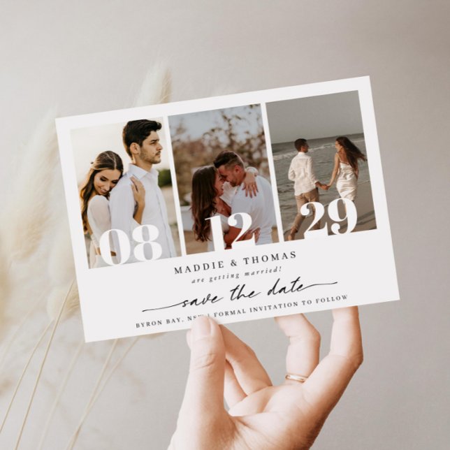 Minimalist modern photo Save the Date Invitation (Creator Uploaded)