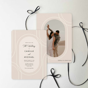 Minimalist Modern Photo Wedding Invitation