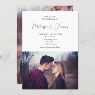 Minimalist Modern Photo Wedding Invitation