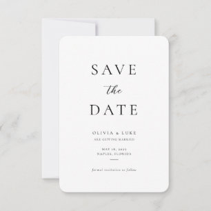 Minimalist Modern Photo Wedding Rounded Save The Date