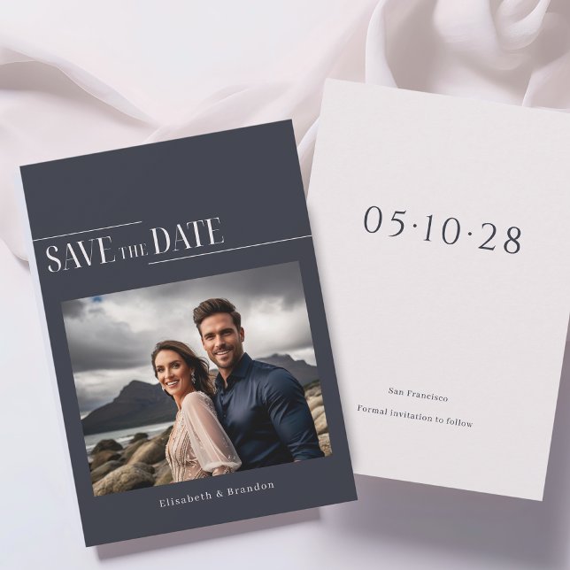 Minimalist modern photo wedding  save the date (Creator Uploaded)