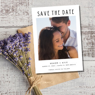 Minimalist Modern Photo Wedding Save The Date