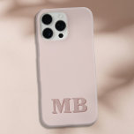 Minimalist Modern Pink Beige Initial Monogram iPhone 16 Pro Max Case<br><div class="desc">Pink Beige Minimalist Modern Initial Monogram Phone Case. Create your own personalised iPhone Case with custom initial name.</div>