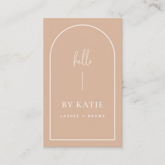 Minimalist Modern Pink Blush Arch Beauty Business Card