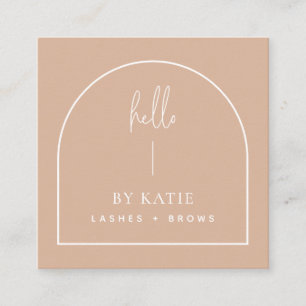 Minimalist Modern Pink Blush Arch Beauty  Square Business Card