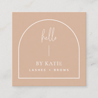Minimalist Modern Pink Blush Arch Beauty Square Business Card