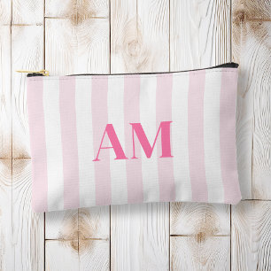 Minimalist Modern Pink Initial Monogram Accessory Pouch