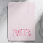 Minimalist Modern Pink Initial Monogram iPad Pro Cover<br><div class="desc">Pink Minimalist Modern Initial Monogram iPad case. Create your own personalised iPad Case with custom initial name.</div>