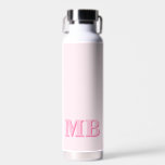 Minimalist Modern Pink Initial Monogram Water Bottle<br><div class="desc">Pink Minimalist Modern Initial Monogram Water Bottle. Create your own personalised water bottle with custom initial name.</div>