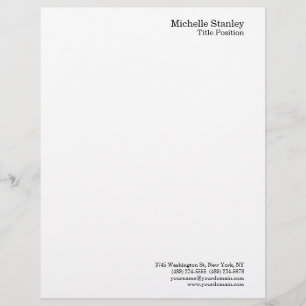 Minimalist Modern Plain Custom Letterhead