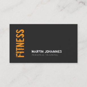 Minimalist Modern Plain Fitness Personal Trainer Business Card