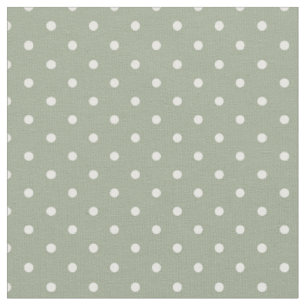 Minimalist Modern Polka Dot Neutral Sage Green Fabric