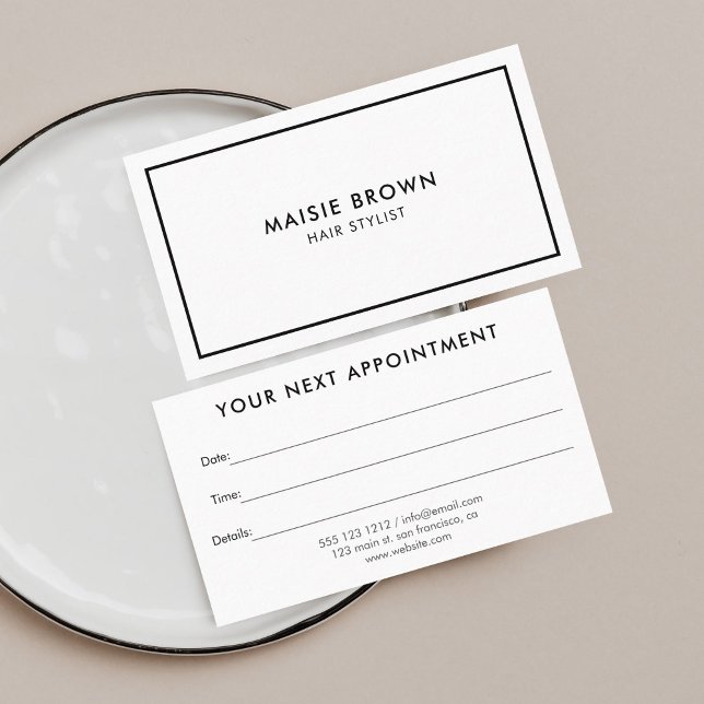 Minimalist Modern Professional Appointment Card (Creator Uploaded)