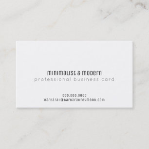 minimalist modern professional business card