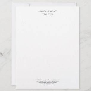 Minimalist Modern Professional Creative Custom Letterhead