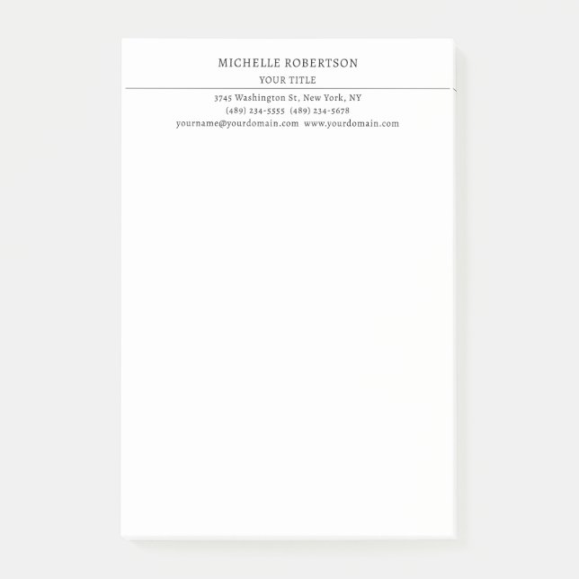 Minimalist Modern Professional Creative Post-it Notes (Front)