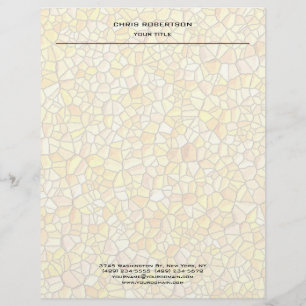 Minimalist Modern Professional Mosaic Design Custom Letterhead