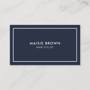 Minimalist Modern Professional Navy Blue Appointment Card