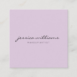 Minimalist Modern Professional Pastel Purple Square Business Card