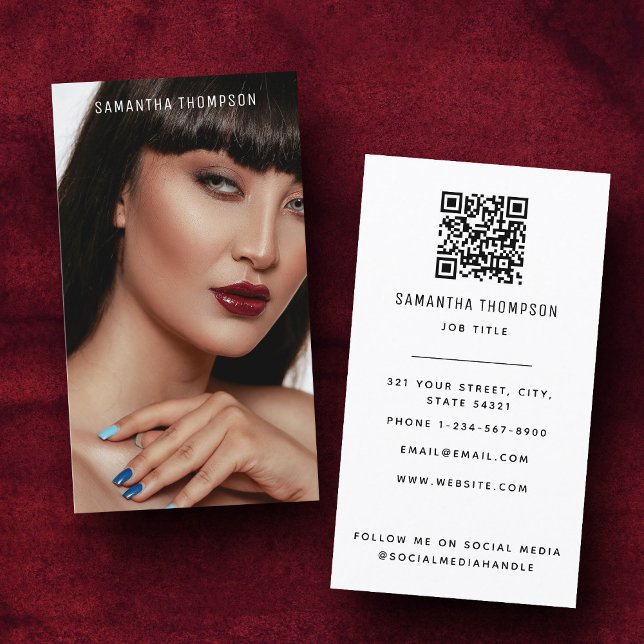 Minimalist Modern Professional Photography QR Code Business Card (Minimalist Modern Professional Photography QR Code Business Card)