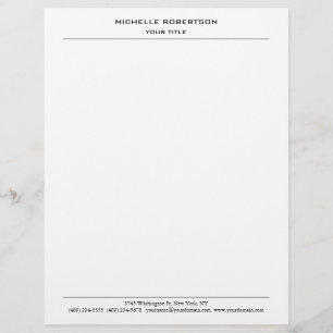 Minimalist Modern Professional Plain Creative Custom Letterhead