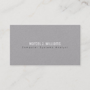 minimalist modern professional plain neutral grey business card