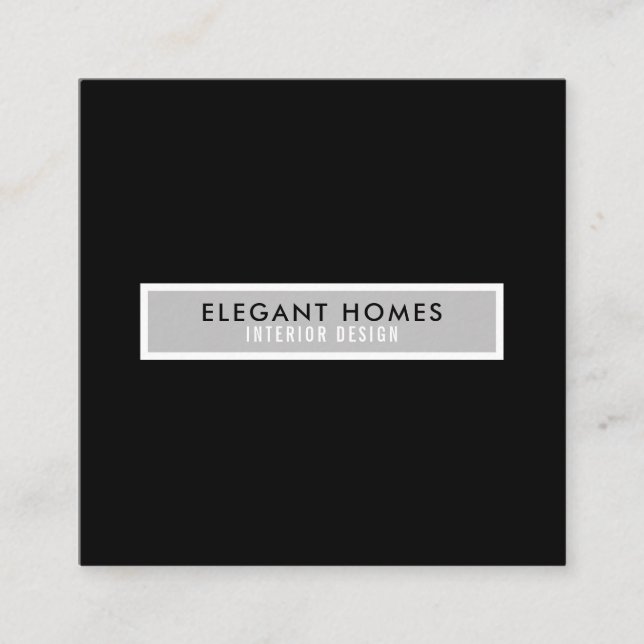 Minimalist Modern Professional Square Business Card (Front)