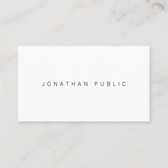 Minimalist Modern Professional Template Elegant Business Card (Front)