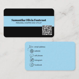 Minimalist Modern QR code Business Card