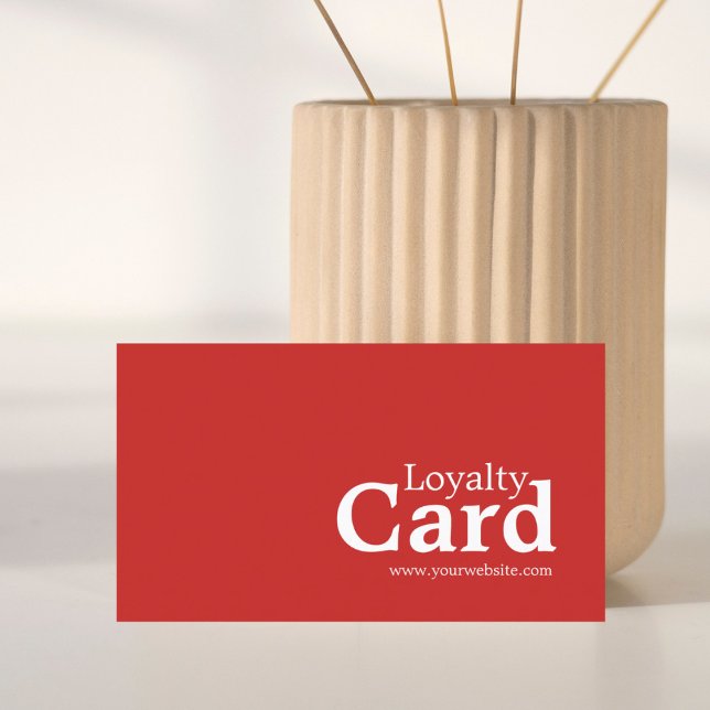 Minimalist Modern Red White Beauty Loyalty (Creator Uploaded)