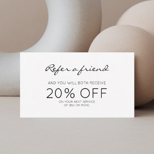 Minimalist Modern Referral Card