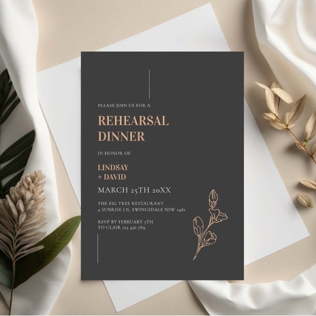 Minimalist Modern Rehearsal Dinner Invitation (Creator Uploaded)