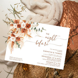 Minimalist Modern Rehearsal Dinner Night Before Invitation