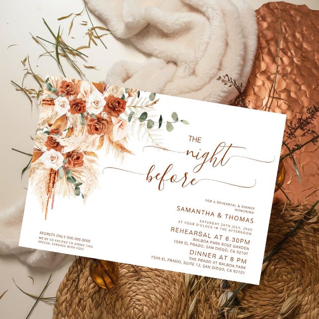 Minimalist Modern Rehearsal Dinner Night Before Invitation (Creator Uploaded)