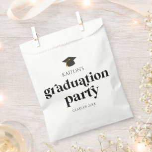 Minimalist Modern Retro Graduation Party Favour Bag