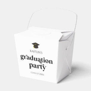 Minimalist Modern Retro Graduation Party Favour Box