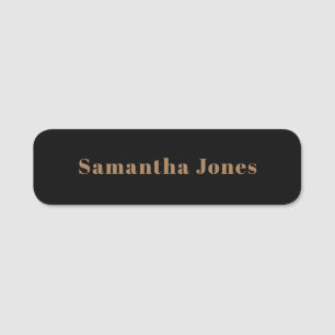 Minimalist Modern Retro Stylish Simple Name Tag