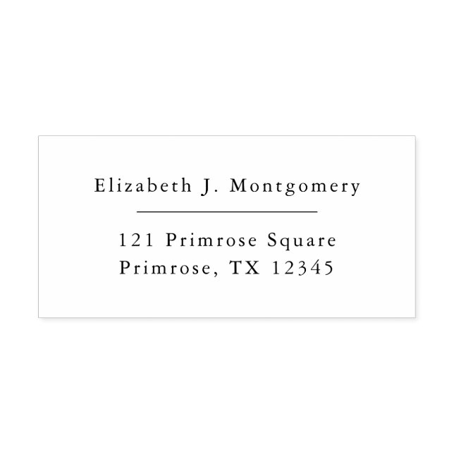 Minimalist Modern Return Address Self-inking Stamp (Design)