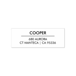Minimalist Modern Return Address Self Inking Stamp