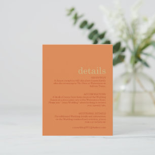 Minimalist Modern Rust Details Card