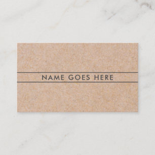 Minimalist Modern Rustic Kraft Business Card