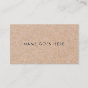Minimalist Modern Rustic Kraft Business Card