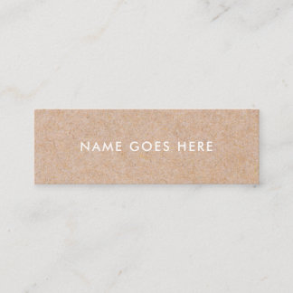 Minimalist Modern Rustic Kraft Mini Business Card