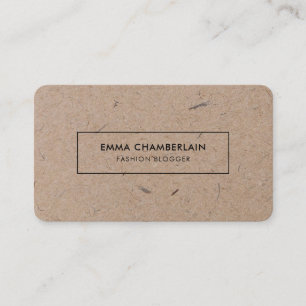 Minimalist Modern Rustic Kraft Paper Business Card